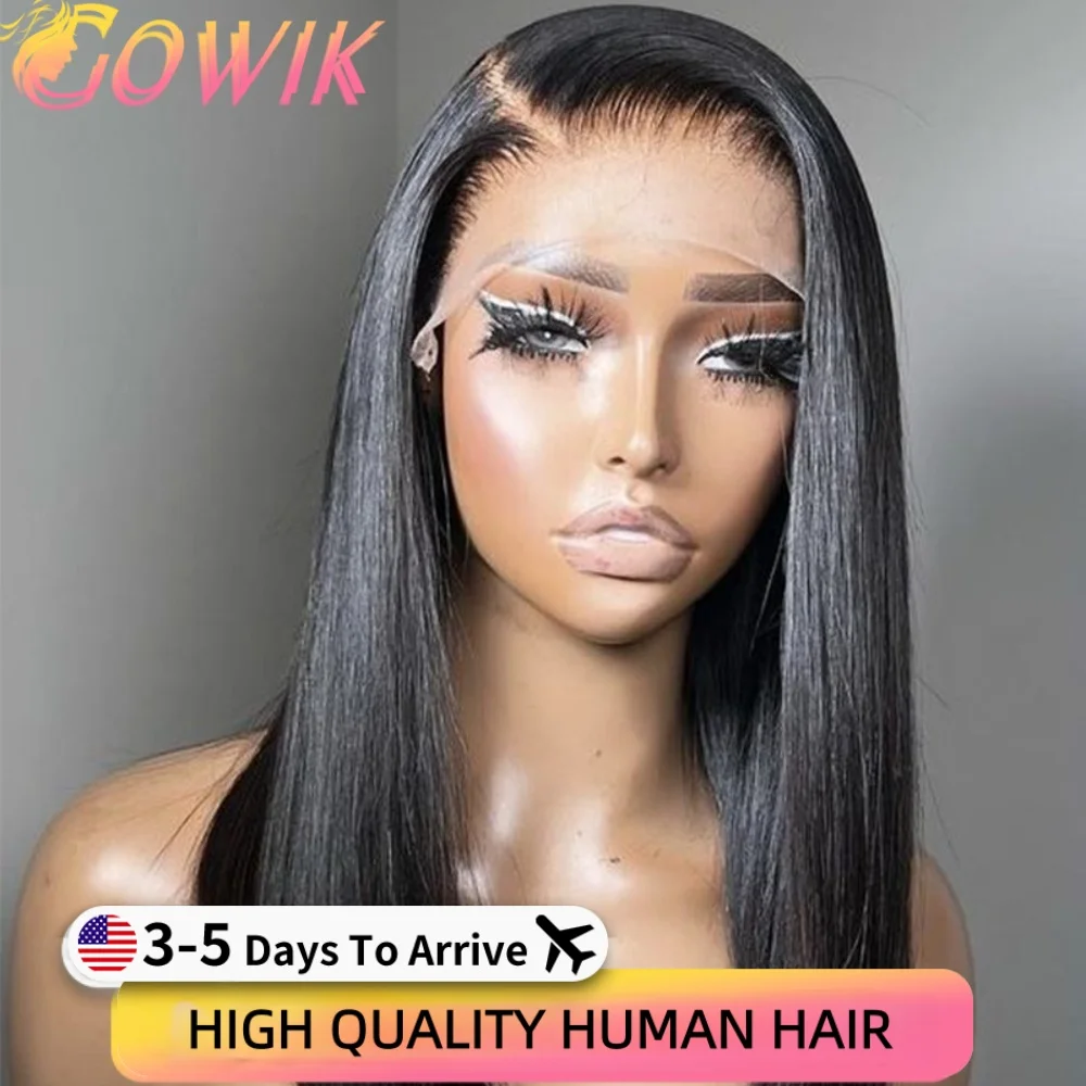 

Короткий парик-каре 13x6 HD Lace Frontal, прямые волосы, 13x4 Lace Frontal, натуральные бразильские волосы, предварительно выщипанные, для женщин