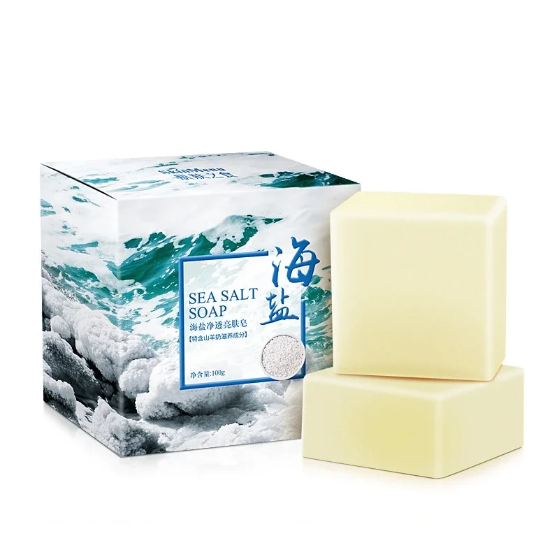 80g Salt Soap Mite Soap Rich In Sea Salt Quickly Remove Mites Repair Nourish Skin Personal Care for All skin types