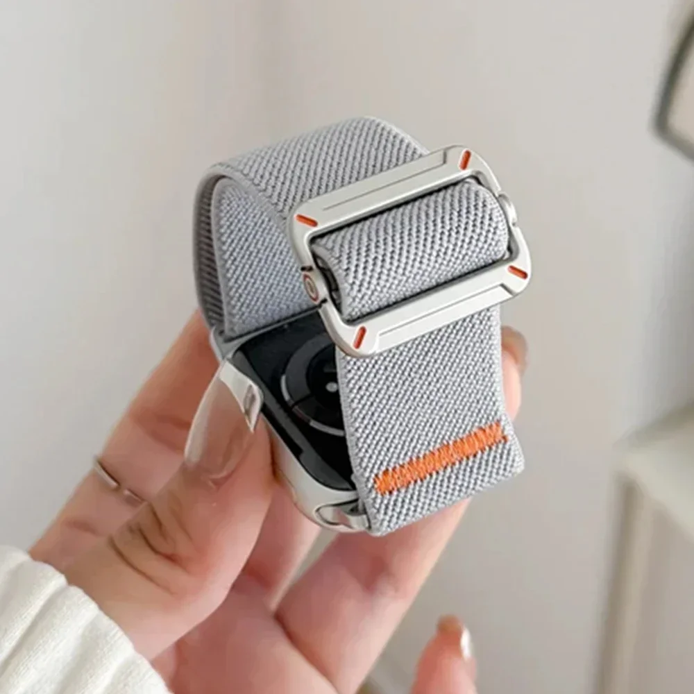 

Эластичный ремешок для Apple Watch 46 мм 42 мм 49 мм 45 мм 41 мм 38 44 мм 40 мм нейлоновый ремешок Solo для IWatch Ultra 2 Series 10 9 8 7 6 SE 5 4