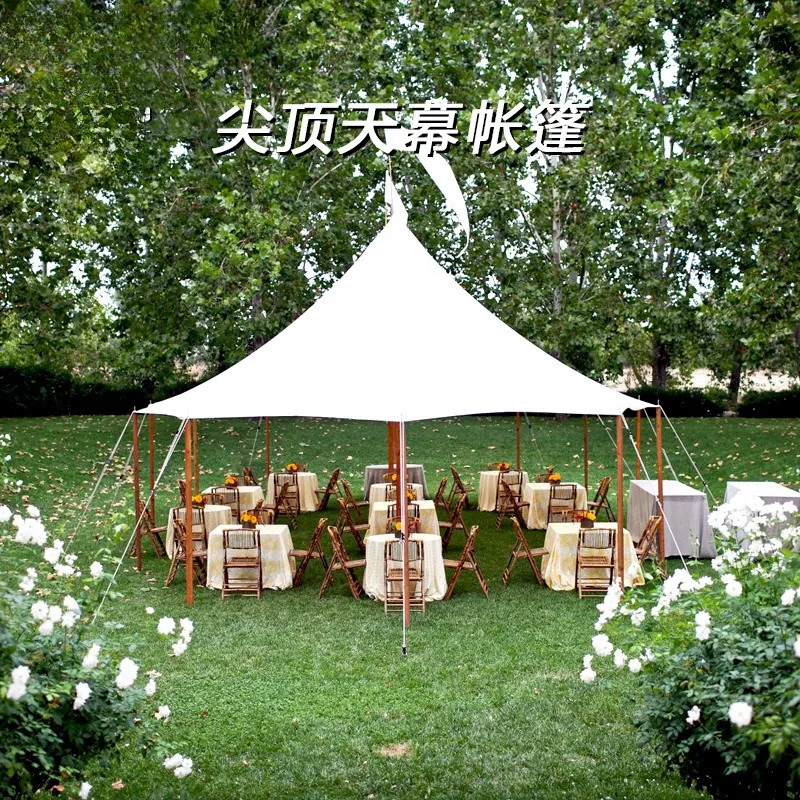 Large Spire Canopy Tent Outdoor Sun-Shade Sun Protection Scenic Spot Exhibition Tent Wedding Party Luxury Camp