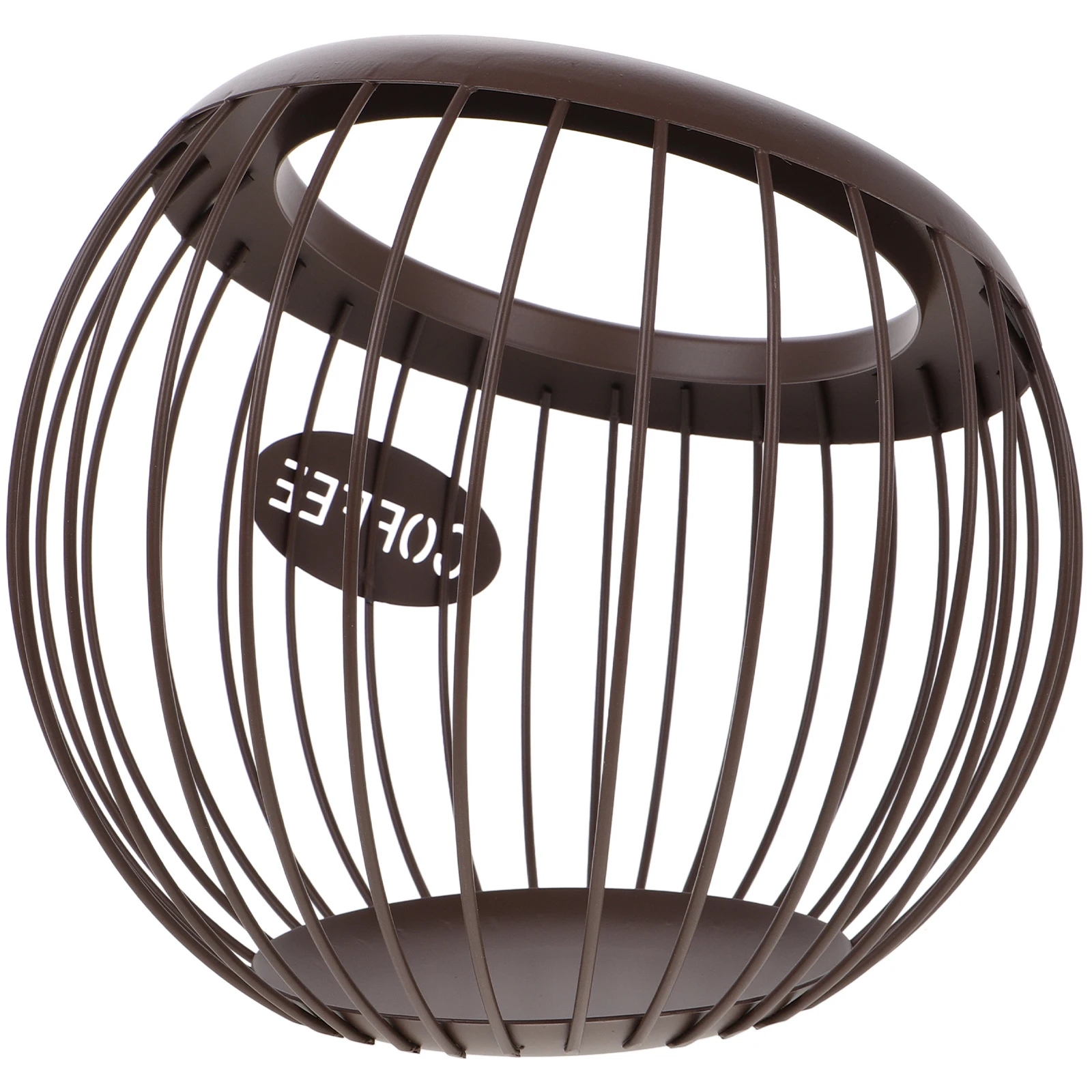 

Coffee Pod Organizer Basket Iron Fruit Storage Rack Modern Coffee Station Organizer Kitchen Counter Storage Basket