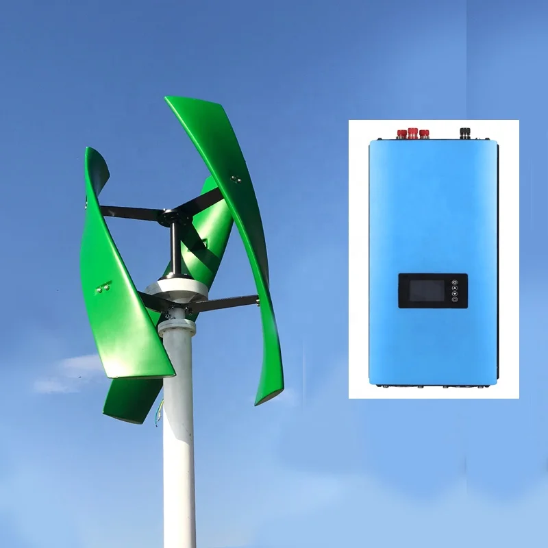 Grid tie vertical wind turbine generator 1000w 24v 48v 96v 120v 220v on grid wind turbine inverter for home use