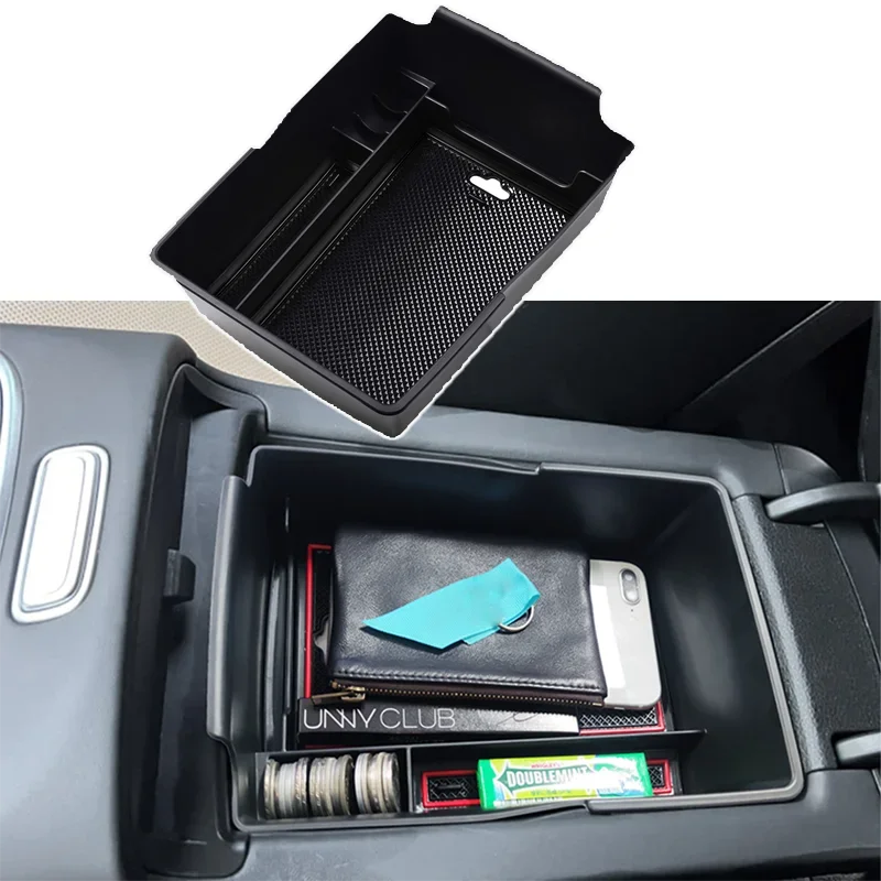 

For Hyundai Santa 2021 2022 2023 Center Console Tray Organizer Armrest Storage Box Container Accessories Box