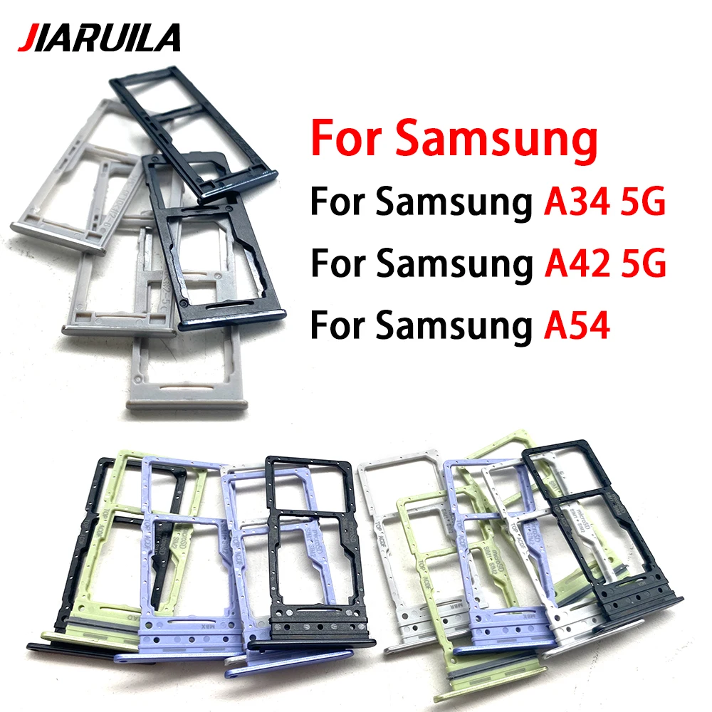 Sim Card Tray For Samsung A34 A42 5G A54 Dual Micro SIM Card Slot Tray Holder SD Card Reader Parts