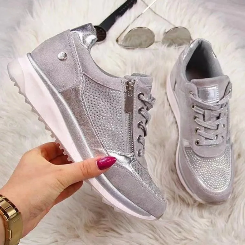 Women's Casual Shoes 2024 Hot Sale Original Brand Vulcanize Shoes Anti Slip Lace-up Four Seasons Sneaker Zapatillas De Mujer