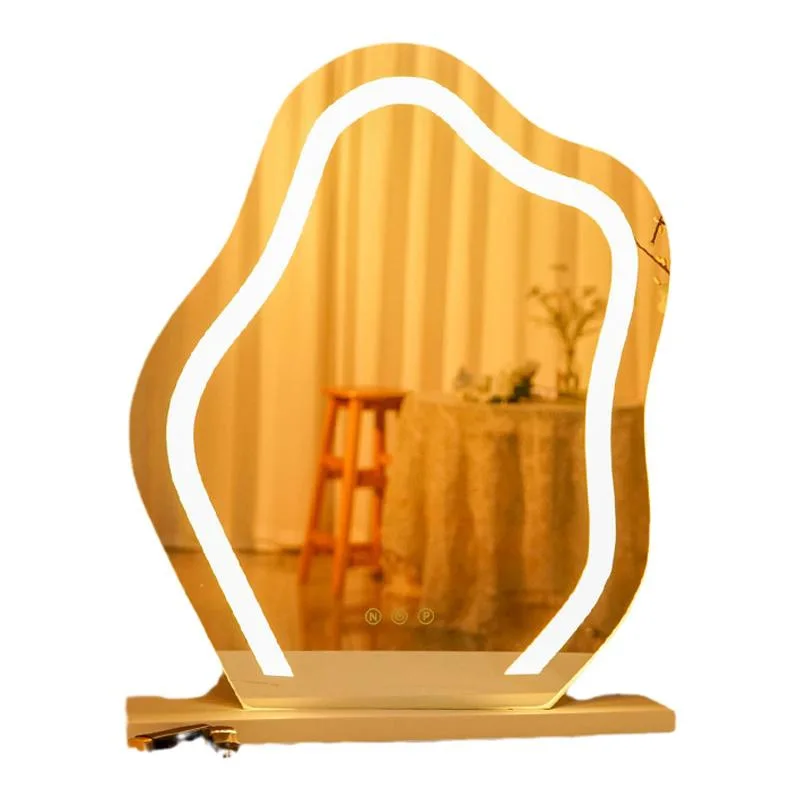 

Makeup with lamp dressing table dressing smart beauty mirror desktop LED cloud shape dimming