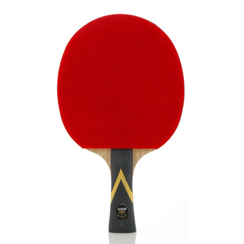 

5 Stars Table Tennis Racket 7 Ply Carbon Fiber Ping Pong Racket Pimples-in Rubber Professional Table Tennis Paddle Bat With Bag