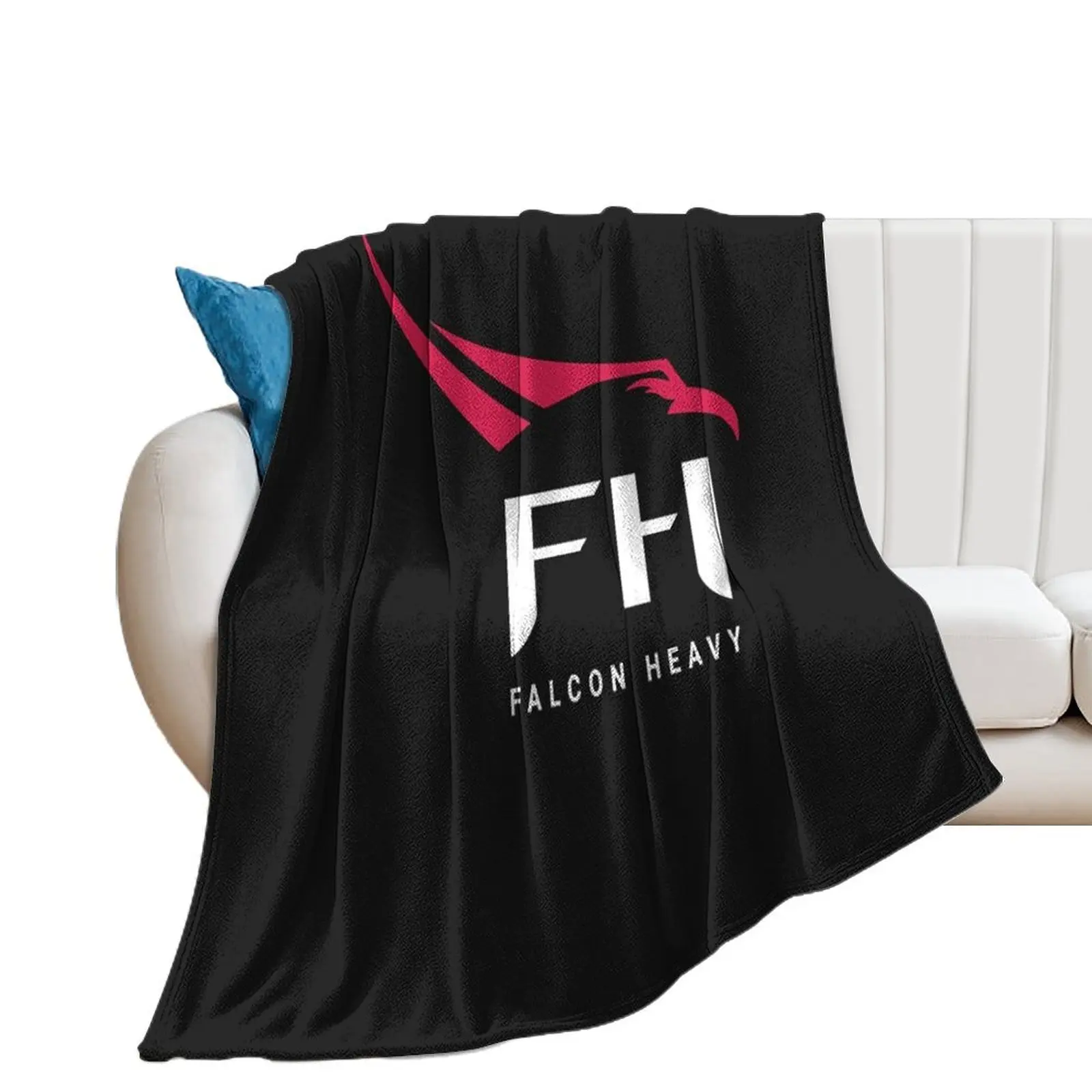 Spacex falcon heavy logo Throw Blanket Luxury St Giant Sofa Sofa Softest Blankets