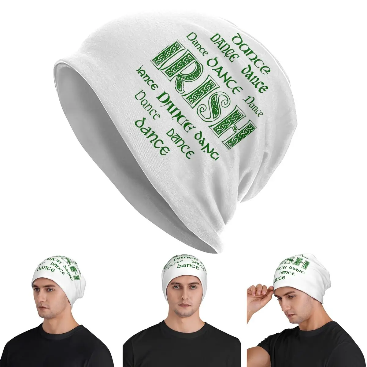 

Ирландский танец навсегда! Шапки Skullies, теплая осенне-зимняя уличная шапка, вязаные шапки с капюшоном для взрослых унисекс