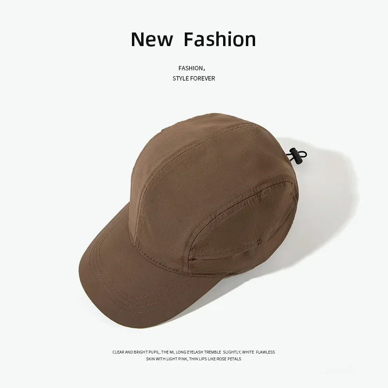 Japanese Style Workwear Long Brim Quick-Drying Baseball Cap Women's Summer Korean Street Versatile Running Sports Peaked Cap Men