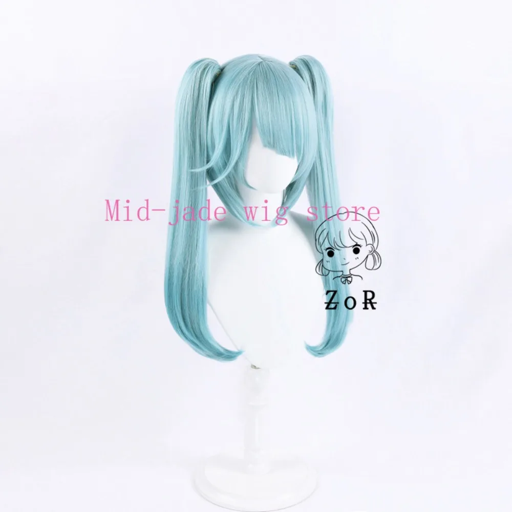 Genshin Impact Faruzan Cosplay Wig Realistic Scalp Center Part Gradient Twin Tails for New Year Anime Event and Photo Shoot