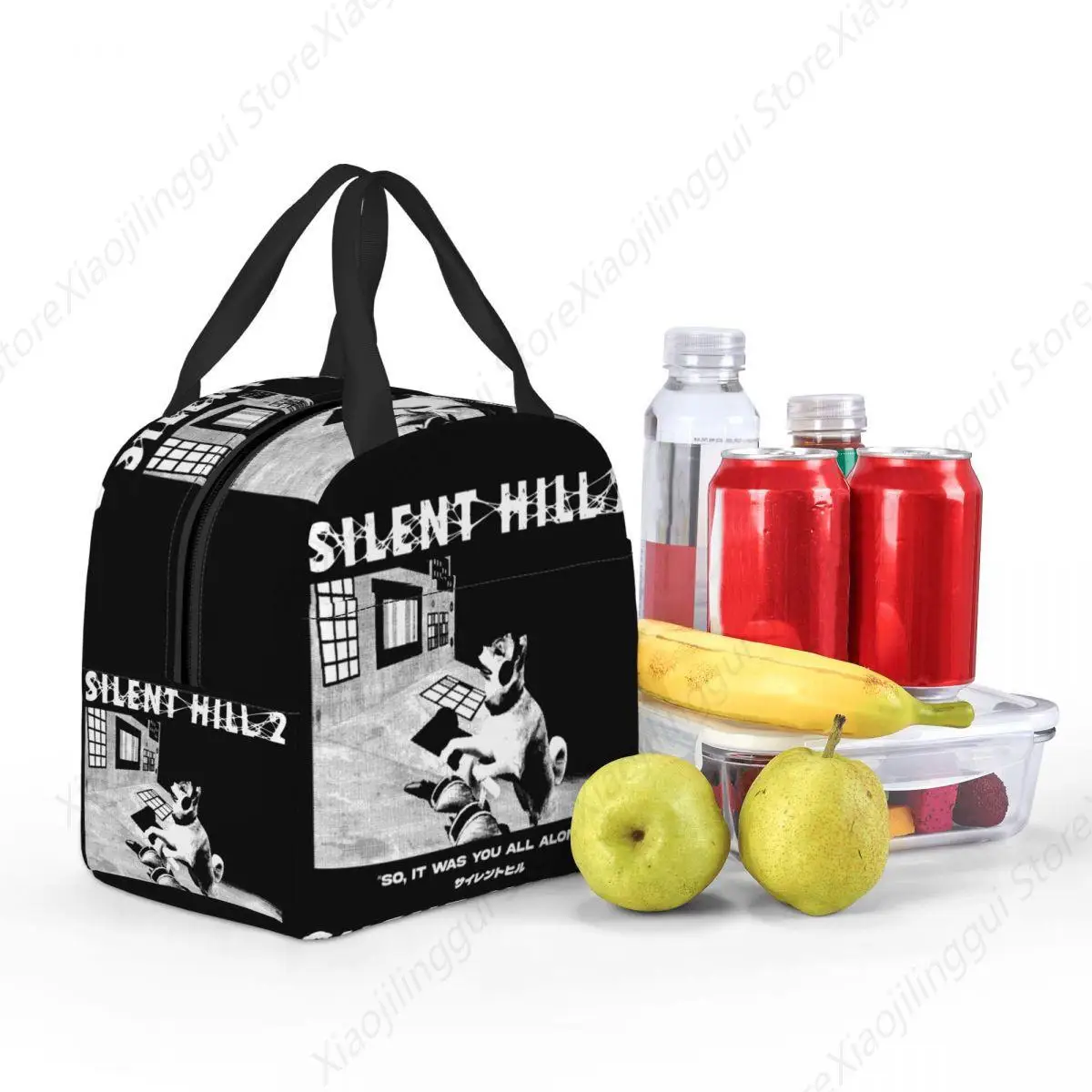 Lunch Bag Silent Hill 2 Best Boy Ending Thermal Cooler Bags Portable School Silent Hill 3 Games Canvas Lunch Box Bento Pouch