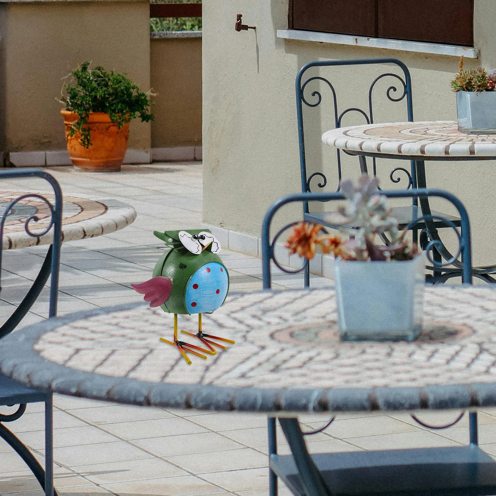 

Iron Owl Statue Decor for Desktop Garden Balcony Outdoor Pond Home Office Car Decoration Adorable Animal Ornament Creative Iron