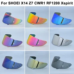 오토바이 헬멧 렌즈 SHOEI X14 X-14 Z7 Z-7 X-Spirit 3 풀 페이스 헬멧 바이저 미러 렌즈 용 안티 UV PC 바이저 렌즈 모델 케이스