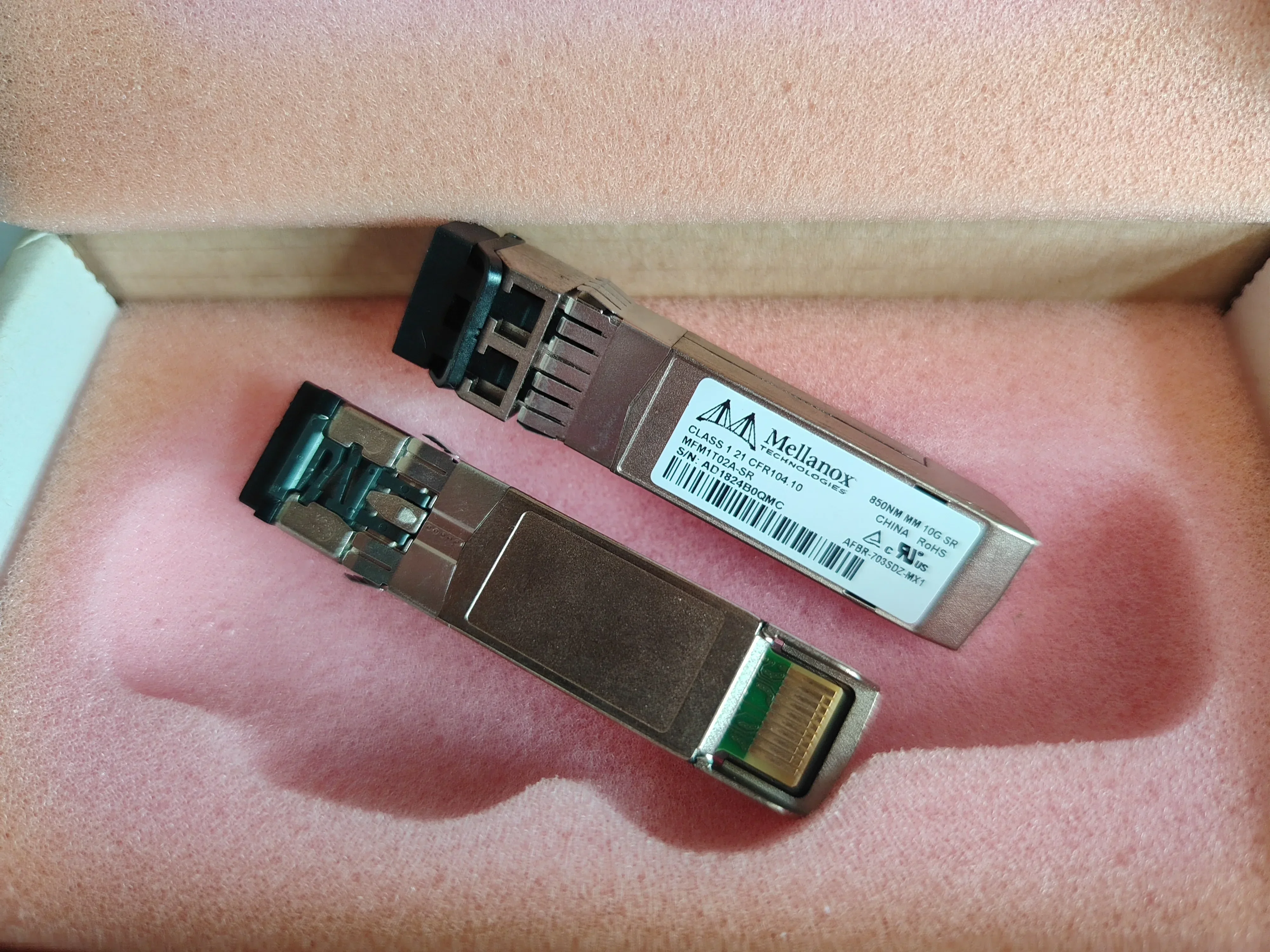 Mellanox Fiber Module Sfp 10gb/MFM1T02A-SR/AFBR-703SDZ-MX1 850NM MM 10G SR Fiber Optical Module SFP/Mellanox Module Sfp