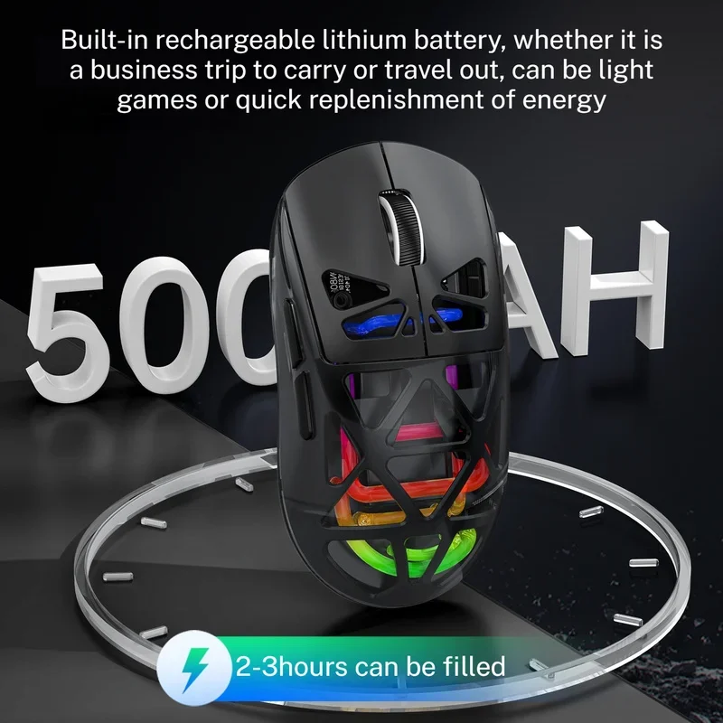 M7 Mouse Three modes Gamer Lightweight RGB Lighting Mouse Game Wireless Charging Bluetooth Mouse Wireless Pc Esports Game Gift