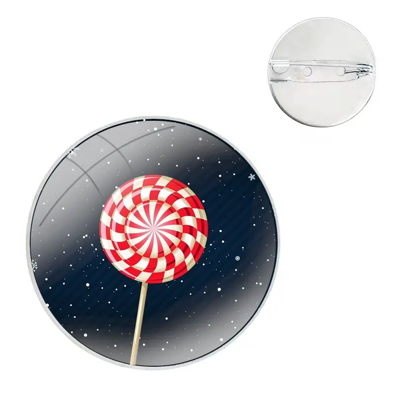 Colorful Candy lollipop Patterns Pins Badge Metal Brooches For Clothes Backpack Decoration gift