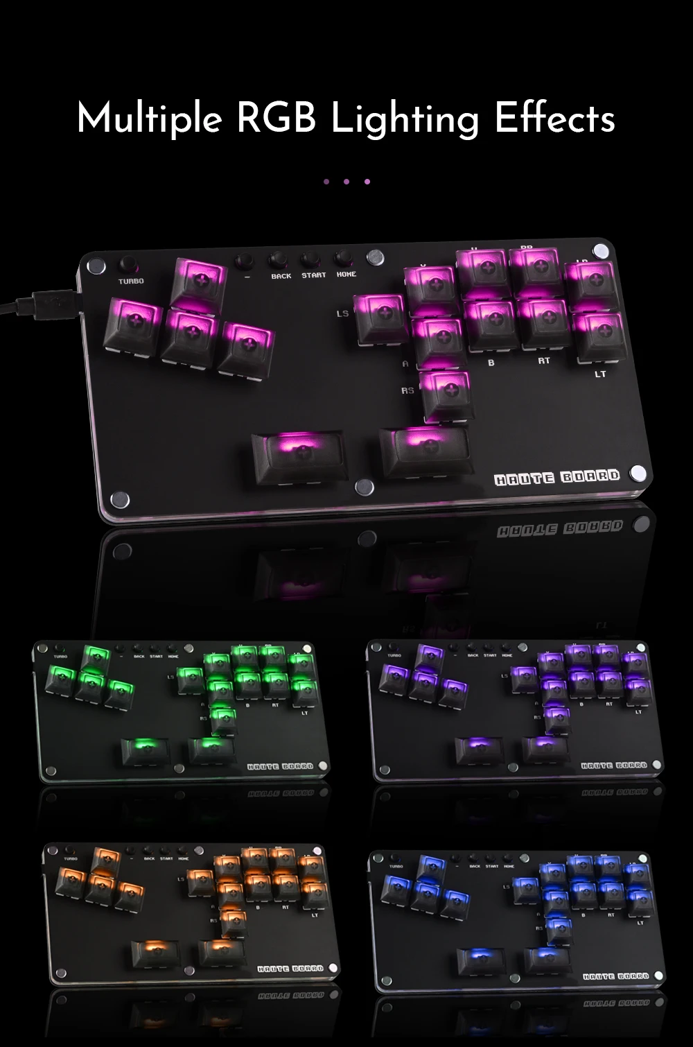 Haute42 Fightstick Hitbox Leverless Controller Mini Stickless Arcade Stick For PC /Ps3/ Ps4 /Switch Arcade Hitbox Controller