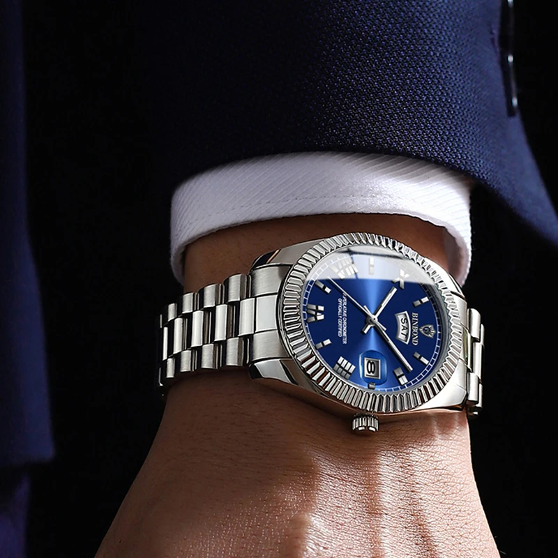 2025 New Luxury Sport Wrist Watch For Man Waterproof Luminous Date Men Watch Quartz Stainless Steel Men's Watches Male Reloj+box