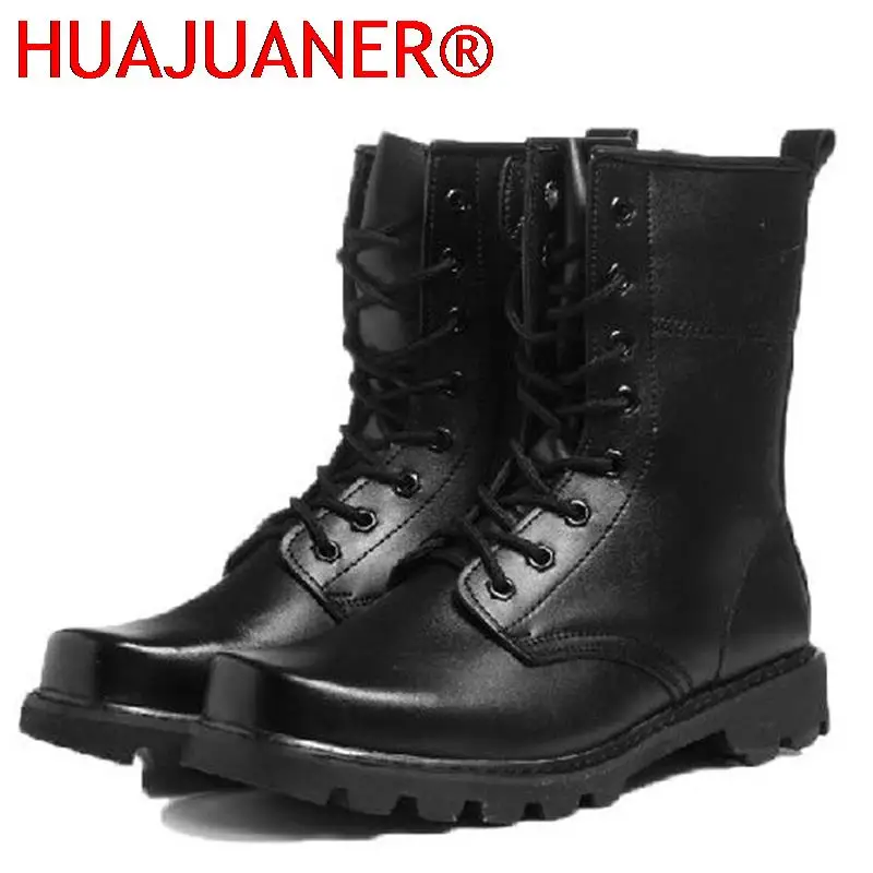 Mens Boots Steel Toe Outdoor Man Snow Ankle Boots Sheep Fur Work Safety Shoes Hunting Hiking Male Army Tactical Combat Boots