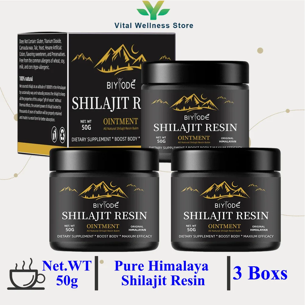 3PCS BIYDOE Natural Himalaya Shilajit Resin Drink Mineral Supplements for Immune Health, Metabolism Overall Physical Health