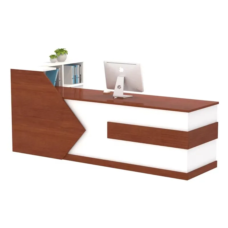 Minimalist Clothing Store Corner Cashier Counter Company Painted Front Desk Shop Counter Beauty Salon Reception Desk Bar Counter