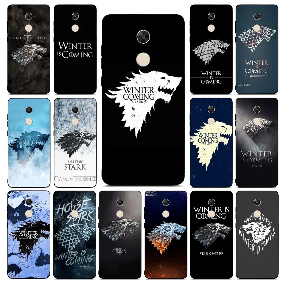 W-Winter C-Coming Stark Phone Case For Redmi Note 4 X 5 A 6 7 8 T 9 9S 10 11 11S 11Epro Poco M3 Pro