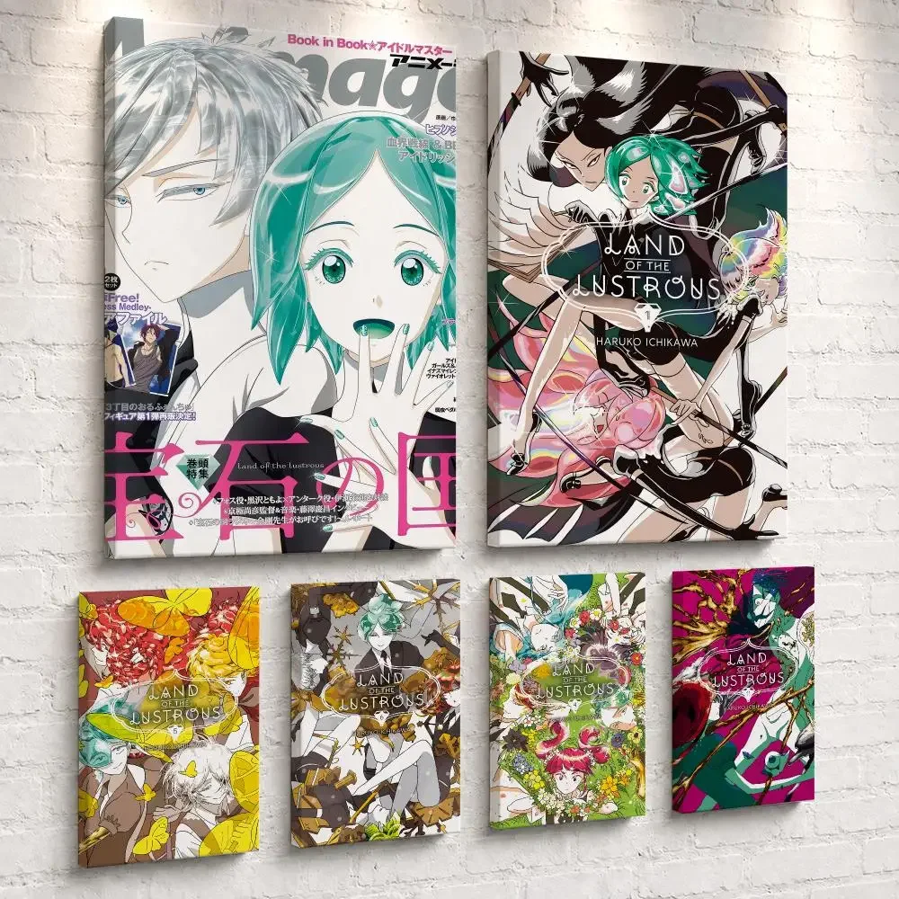 pintura-de-parede-em-tela-com-moldura-anime-l-land-of-the-l-lustrous-pronta-para-pendurar-poster-de-arte-de-parede-para-quarto-sala-de-estar-decoracao-de-casa-presente