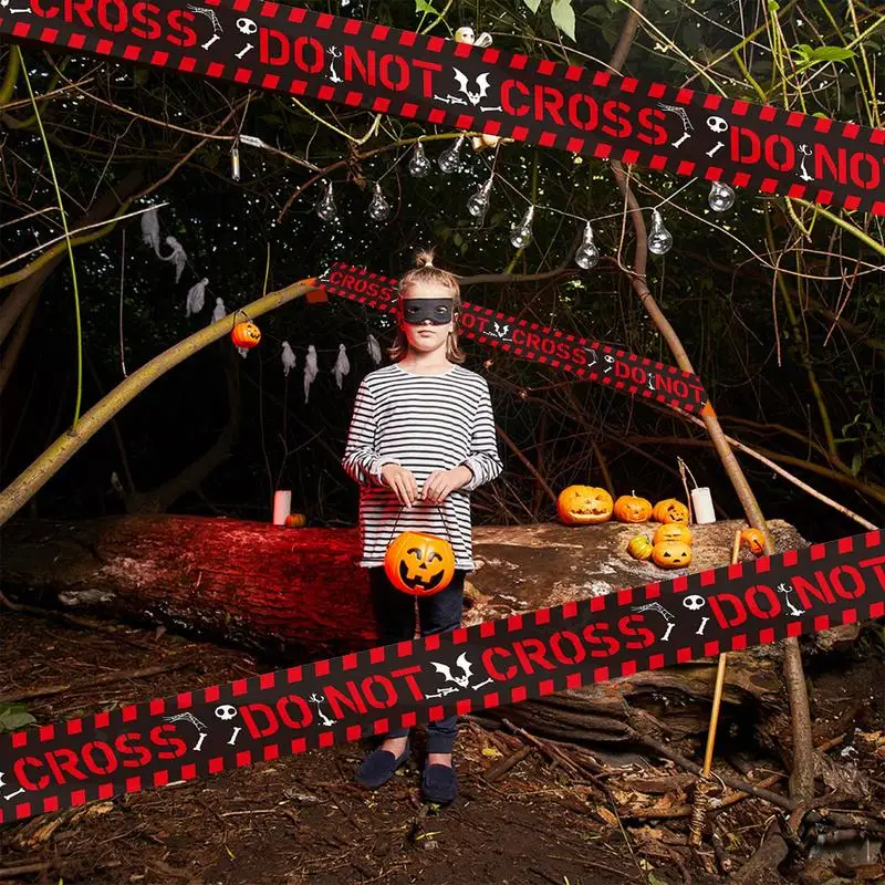 Halloween Warning Tape Caution Tape Safety Signs Halloween Danger Tape Crime Scene Tape Warning Tape Halloween Decorations