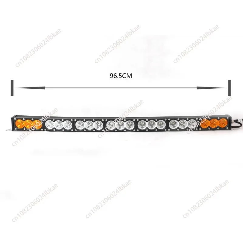 38inch 210w car led strip light curved light off-road restoration roof light yellow and white