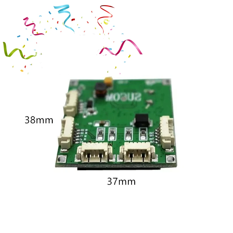 Modul Sakelar PBC Mini Modul OEM PBC Ukuran Mini 3/4/5 Port Sakelar Jaringan Papan Pcb Modul Sakelar Ethernet Mini 10/100Mbps