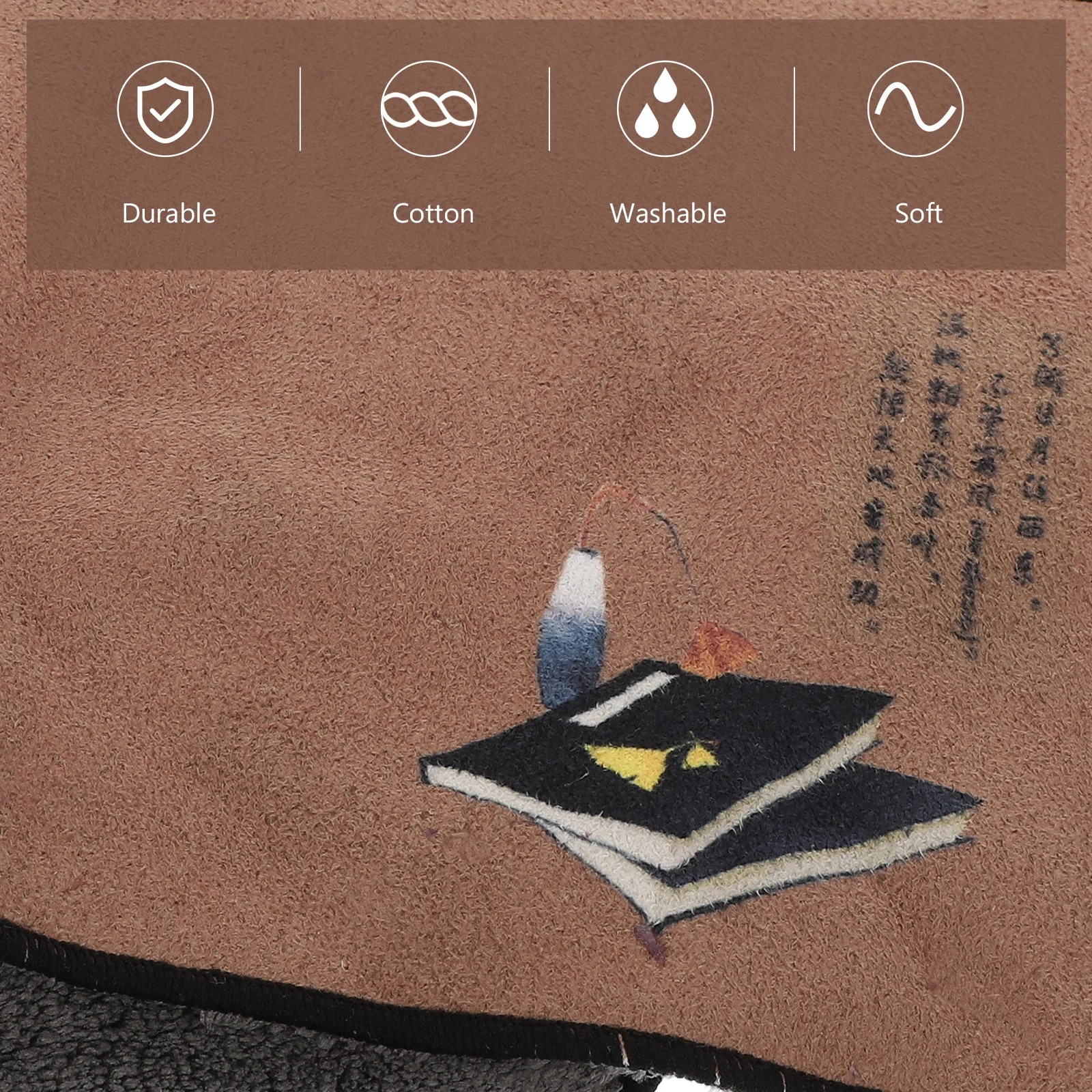 

1pc Premium Cotton Tea Towel Hand-Embroidered Vintage Design Absorbent Kitchen Cloth For Home Office Multipurpose Wipe