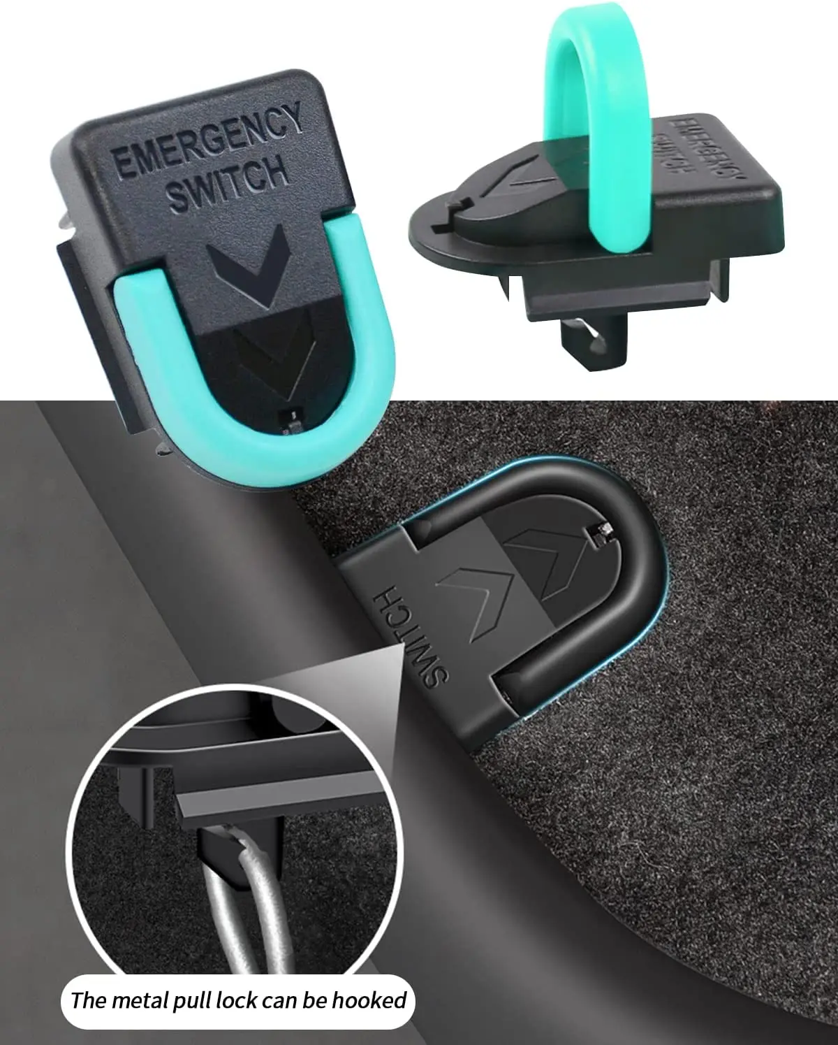 Rear Door Emergency Switch Handle Emergency Door Release Kit Rear Door Quickly Open Escape Compatible with Model Y( Before 2022)