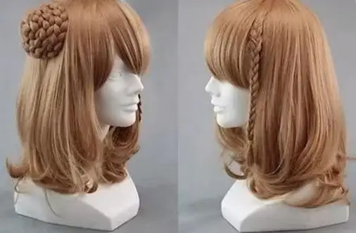 heroine character short brown Color Anime Cosplay Wigs