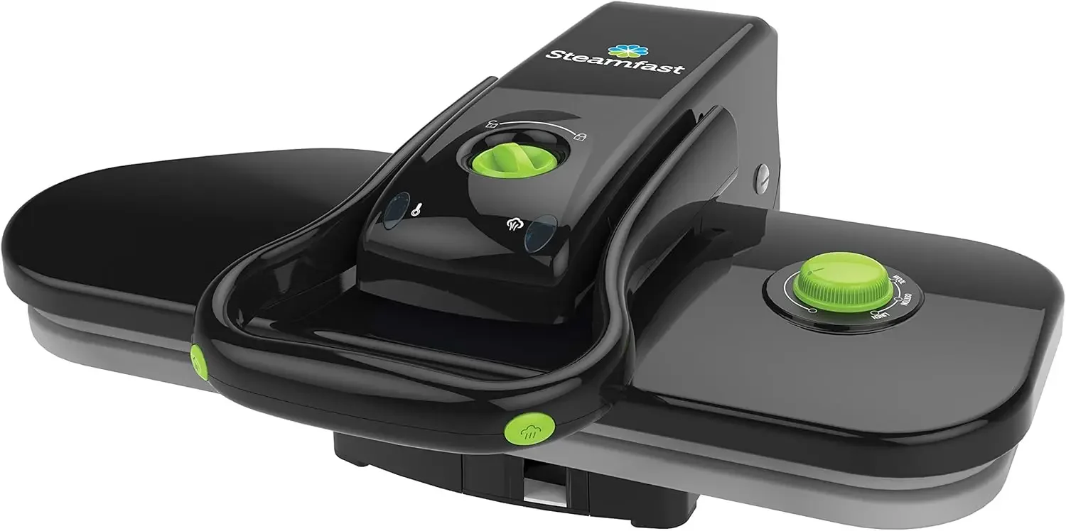 Steam Press with Multiple Fabric Settings and Steam Burst Function, Black, 20.47" L x 17.16" W x 6.73" H