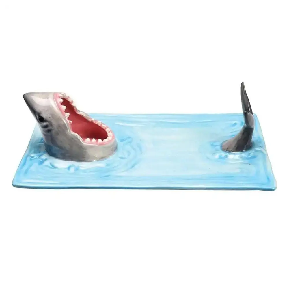 Shark Sushi Plate - Hand-painted Ceramic - Lead-free Materials Sturdy And Food-safe - Secure - Q1u9