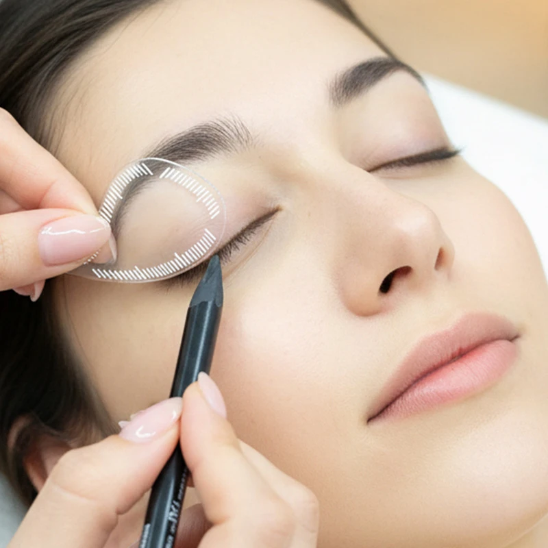 Brow Shaping Stencil Transparent Mapping Ruler Microblading Instant Brow Shaper Novice Thrush Auxiliary Drawing Fishtail Design