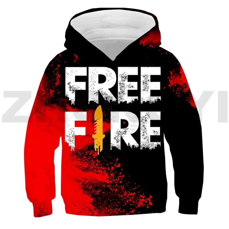 

Hip Hop Free Fire Garena Hoodie Kids 3D Anime Sweatshirt Oversized Long Sleeve Harajuku Game Free Fire Streetwear Clothes Men