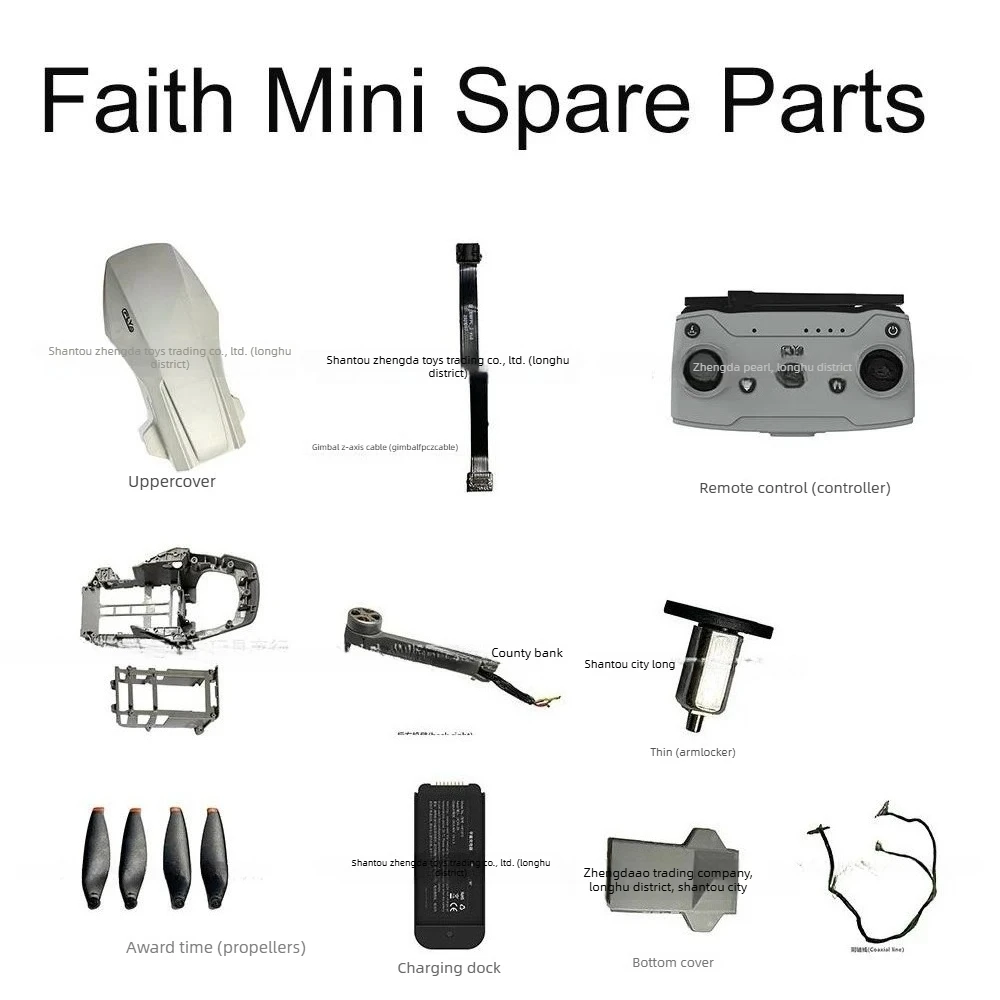 CFLY Faith Mini RC Drone Spare Parts List - Propeller Body Shell Remote Controller Camera Cable Arm Leg Charger