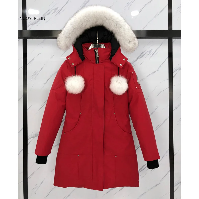 2024 New Canadian Women\'s Down Jacket Top Brand Waterproof Jacket Lady Long Down Jacket Thick Coat