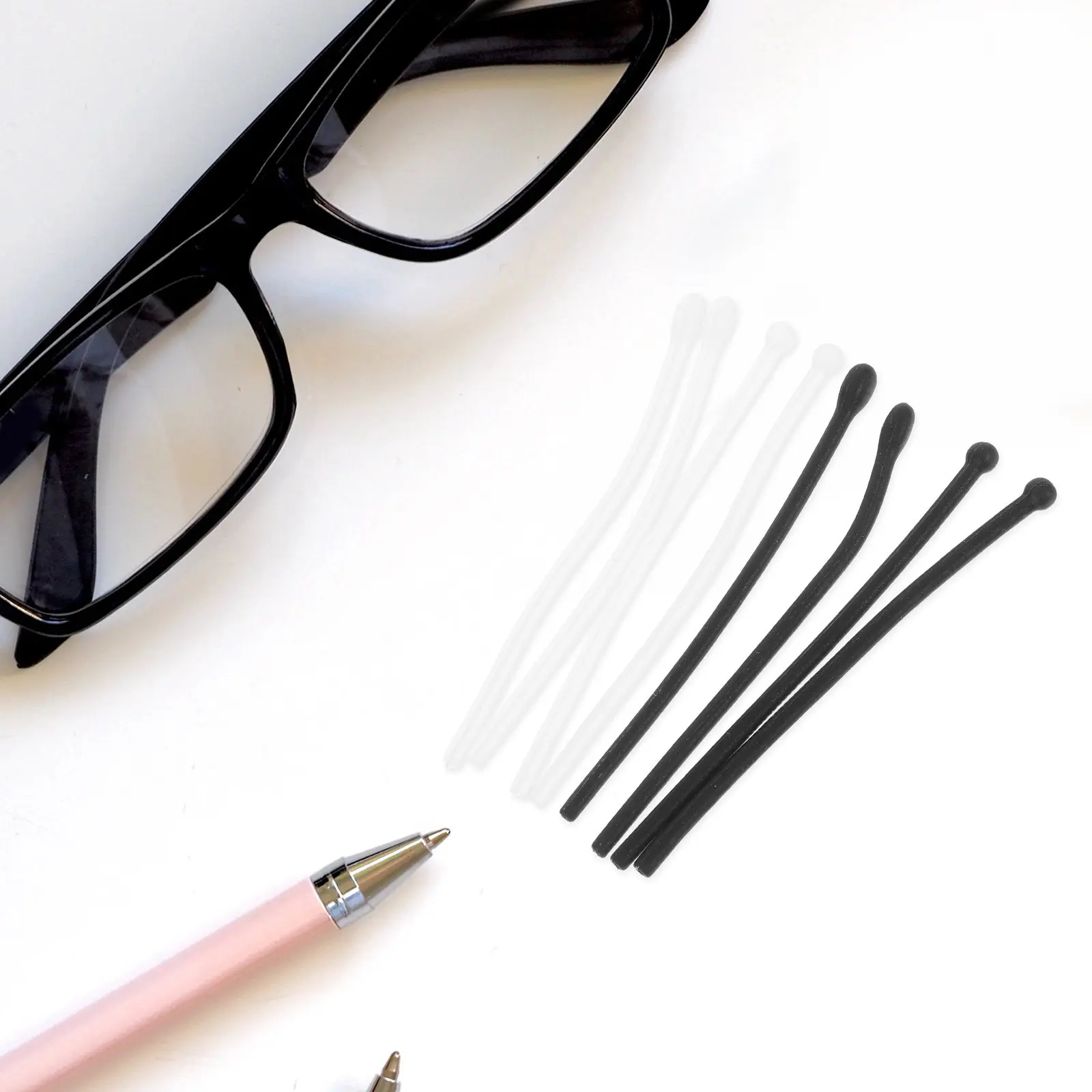 

4Pairs Silicone Anti-Slip Eyeglass Temple Sleeves Glasses Ear Grips Nonslip Ear Cushions Eyewear Holder Protectors Glasses