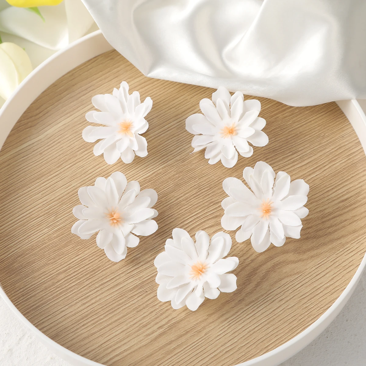 5 Pcs Ins Daisy Flower Hair Clips Girl Pearl Hairpins for Kids Barette Princess Hairpin Children Hair Accessories