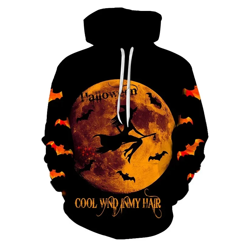 

2024 Halloween Pattern 3D Printing Hoodie Men's Before Christmas Fashion Nightmare Horror Casual Hoodie Sweatshirt Clothes