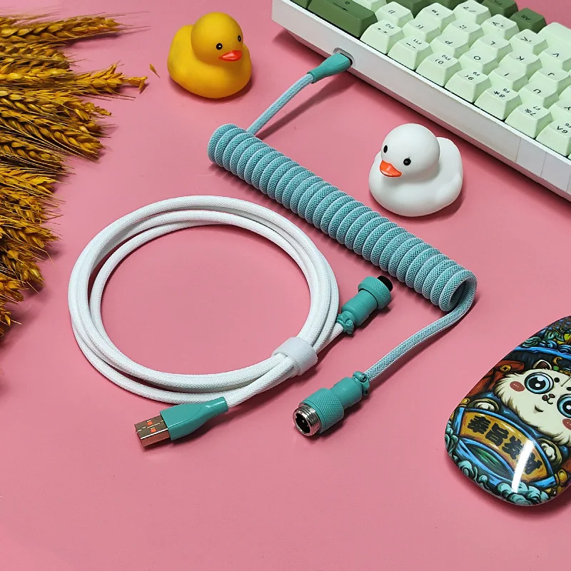 

8K USB Keyboard Aviation Plug Cable Bold Copper Core for Stable Output DIY Computer Desktop Decoration Game Accessory