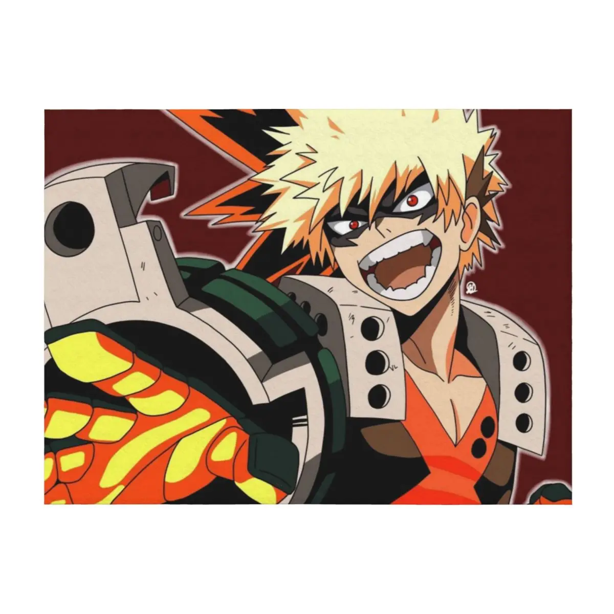 

Katsuki Bakugou Throw Blanket Kid'S Picnic Hairy Luxury Blankets