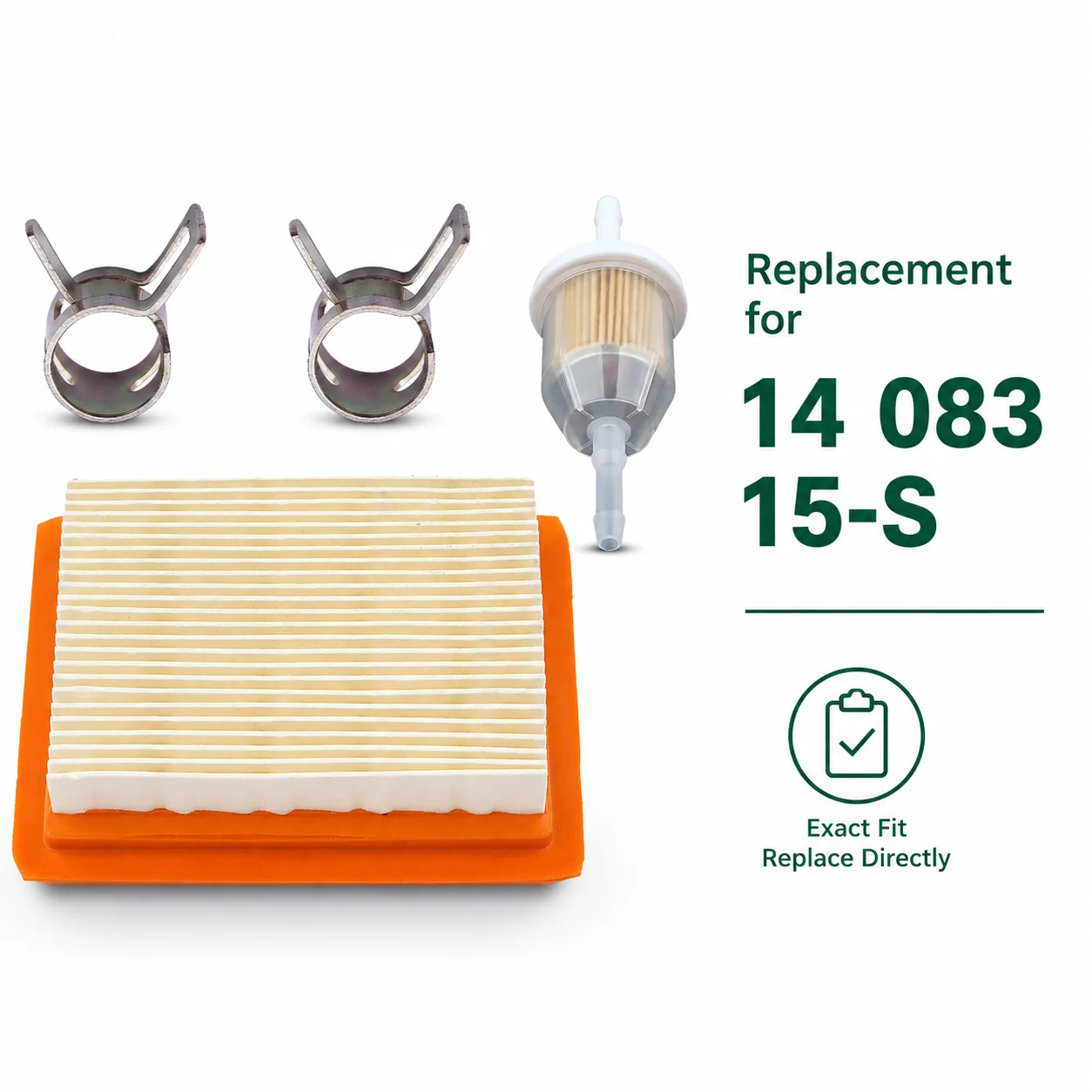 Air Filter Fuel Filter Kit for Kohler XT650 XT675 6.5HP 6.75HP Engine, Replaces 14 083 15-S, Toro 20370 Lawn-Boy 10730 Parts