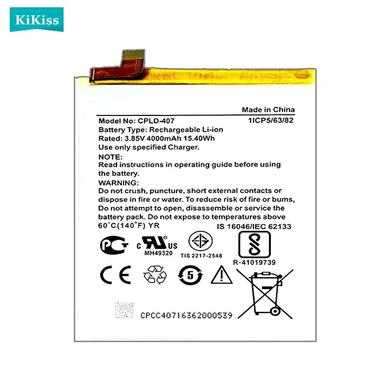 CPLD-407 Mobile Phone Battery For Coolpad Cool 1 Play 6 COR-I0 VCR-A0 4000mAh High Quality