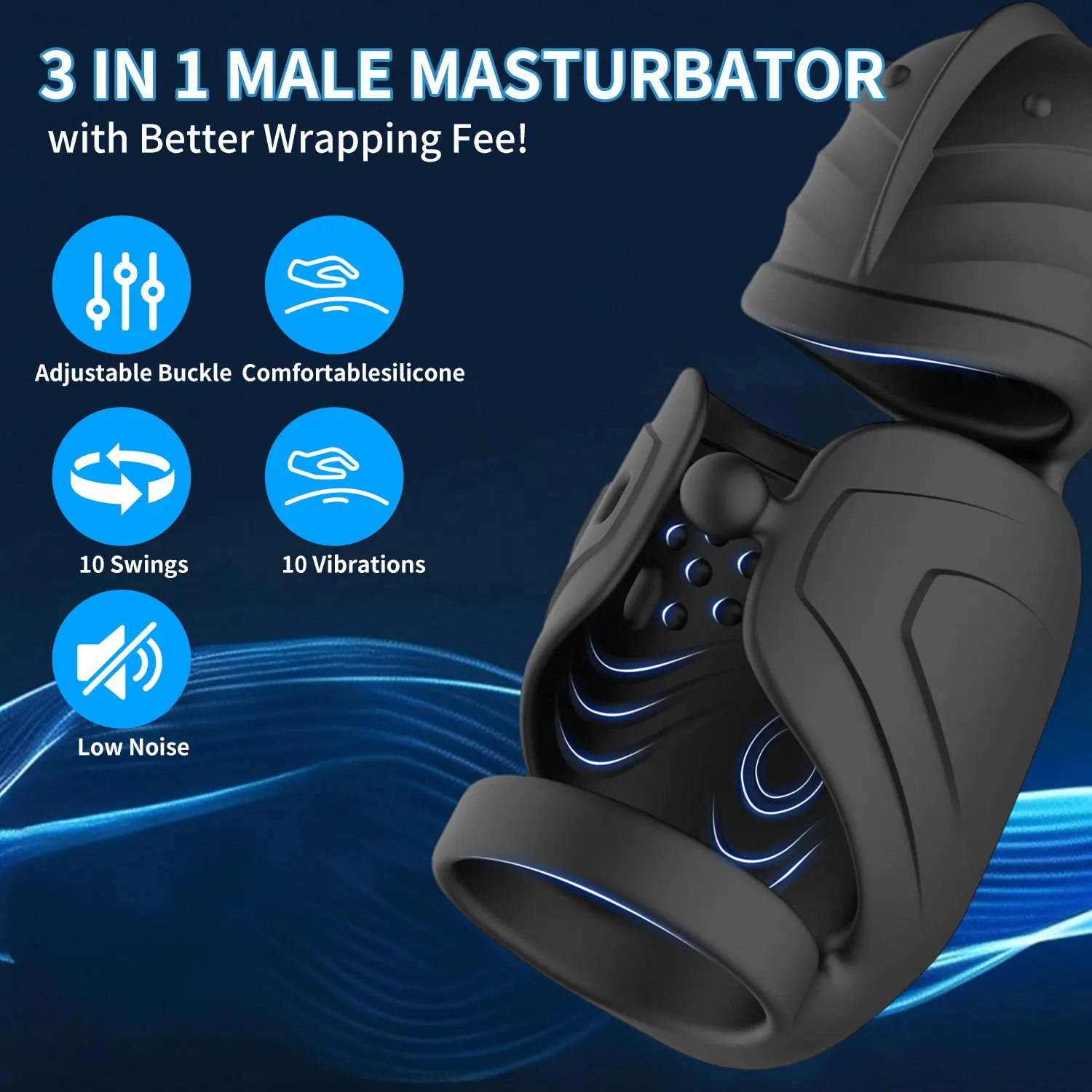 360° Swing Glans Training APP Control Cock Ring Male Sex Toy Penis Vibrator Male Masturbator Adult Toys for Men Penis Trainer