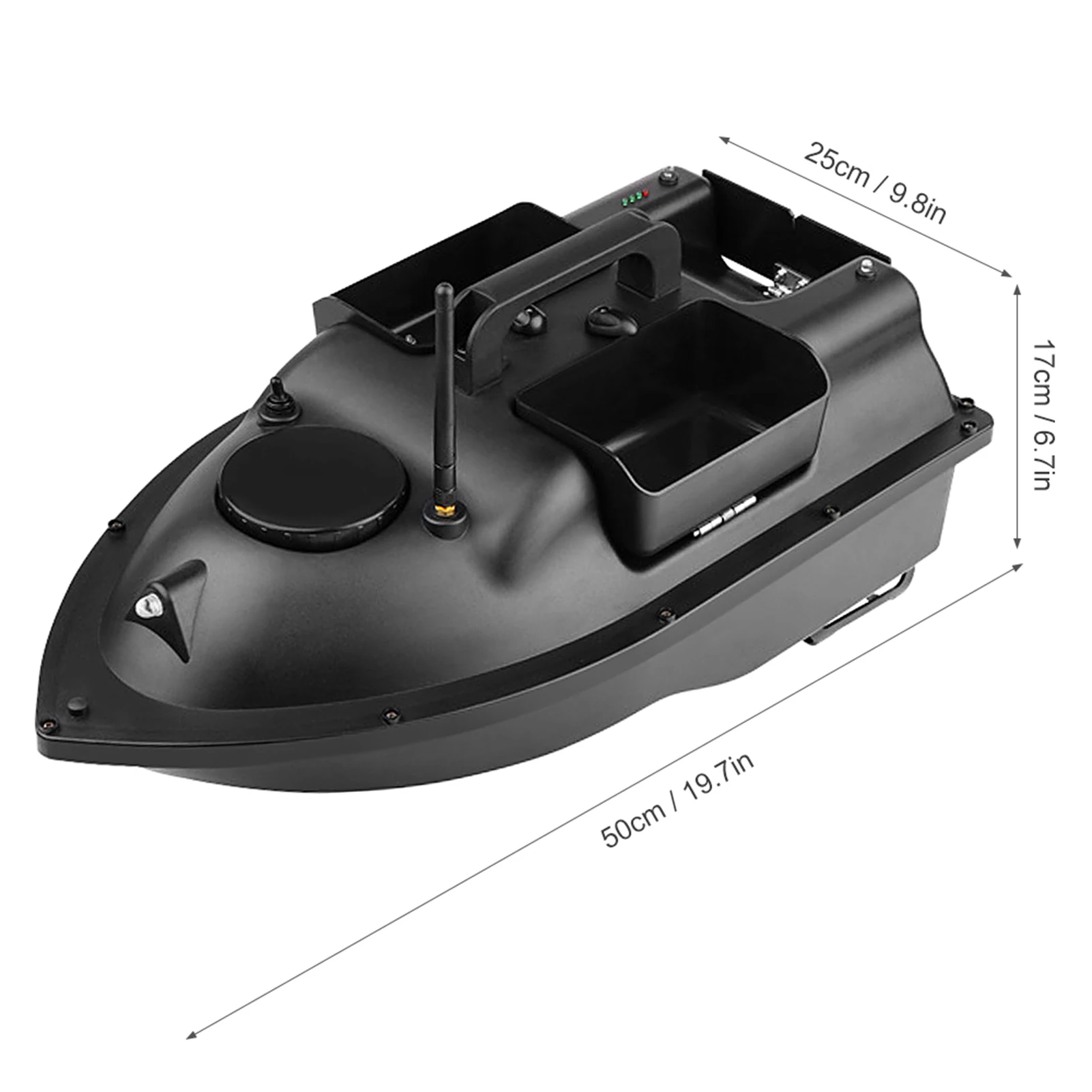 V18GPS GPS Fishing Bait Boat Wireless Bait Boat with Automatic Return Remote Control Bait Boat 12000mAh with 3 Bait Containers