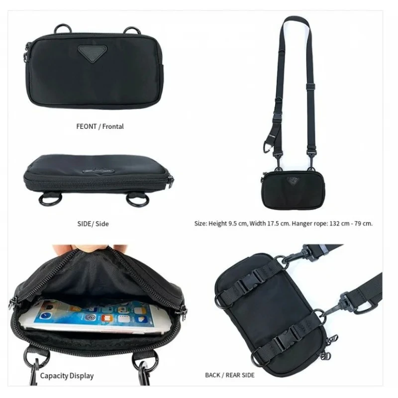 Lightweight Portable Phone Bag Passport Wallet Card Holder Crossbody Bag